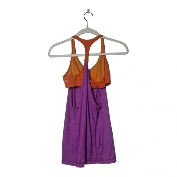 1946. LULULEMON PRACTICE FREELY TANK IN HEATHERED ULTRA VOILET AND DAZZLING SZ 6 - Picture 7 of 9